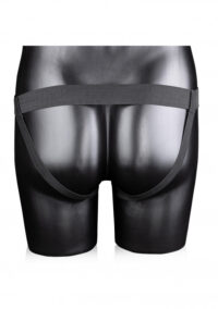 fallo-cavo-indossabile-ribbed-hollow-strap-on-with-balls-8-21-cm-gun-metal
